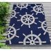 Liora Manne Frontporch Ship Wheel Navy Room Scene