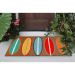Liora Manne Frontporch Surfboards Brown Room Scene