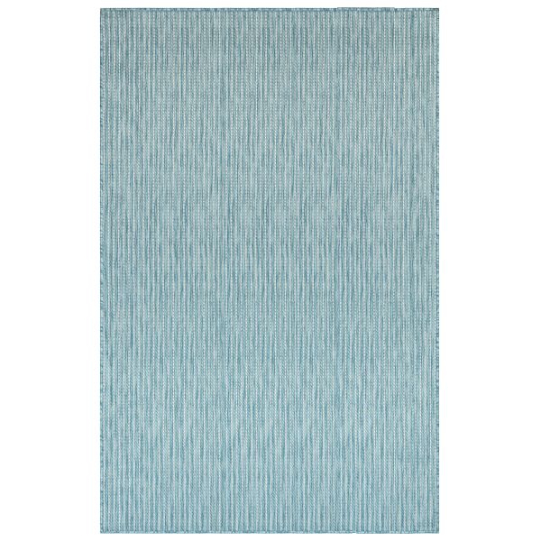 Liora Manne Carmel Texture Stripe Aqua Collection