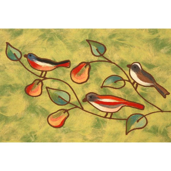 Liora Manne Illusions Song Birds Green 1'8" x 2'6" Collection