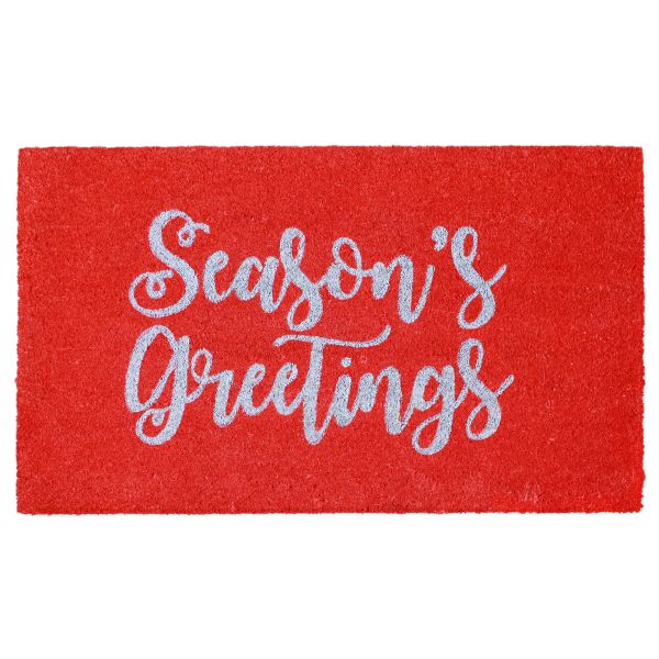 Liora Manne Natura Season's Greetings Red 1'6" x 2'6" Collection