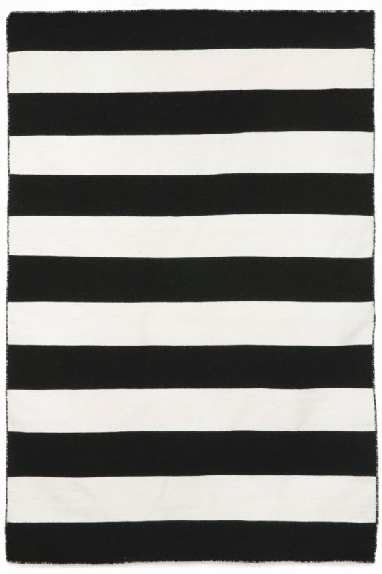 Liora Manne Sorrento Rugby Stripe Black Collection