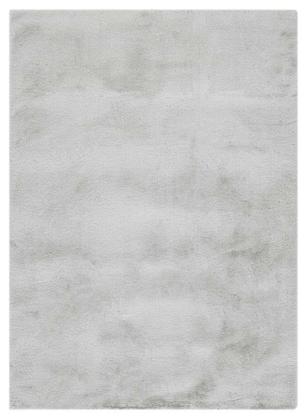 Lavish Solid Plush Silver 3'11" x 5'3"