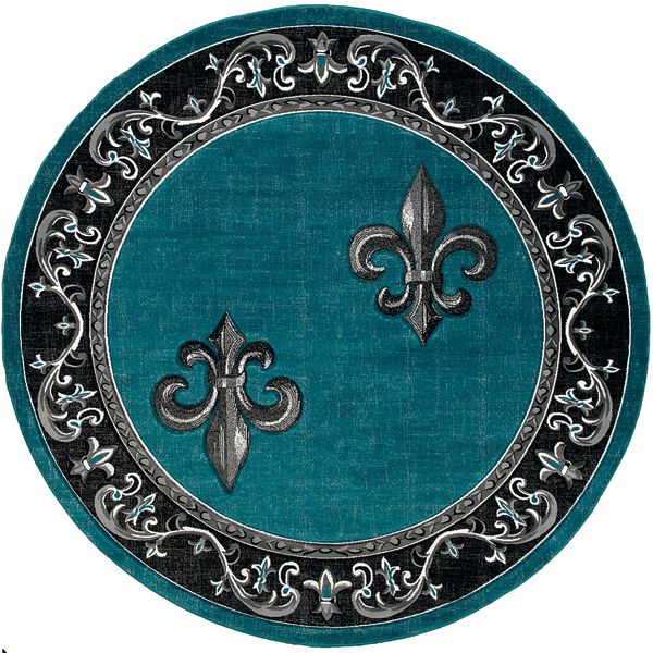 Bristol Lilium Turquoise 7'10" x 7'10" Round