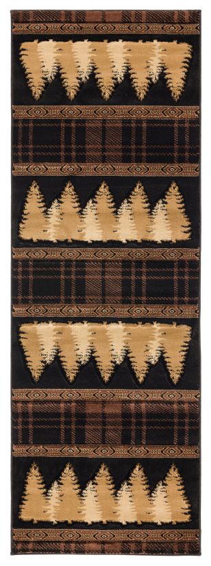 Cottage Woodland Brown 2'7" x 7'4" Runner