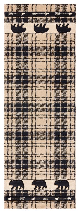 Cottage Tartan Bear Beige 2'7" x 7'4" Runner