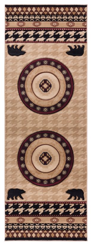 Cottage Haven Beige 2'7" x 7'4" Runner