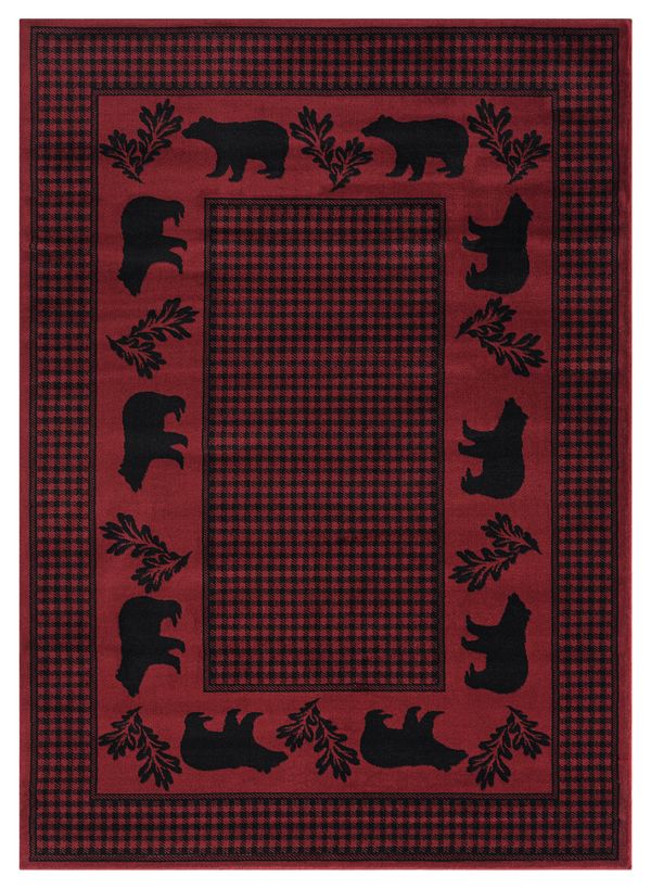 Highlands Bear March Red 1'10" x 3'0"