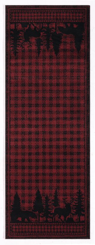 Highlands Woodland Red 2'7" x 7'2" Runner