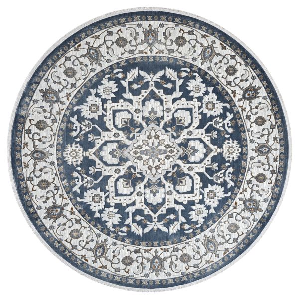 Hudson Alex Blue 7'11" x 7'11" Round