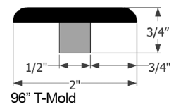 Flat T-molding Hemsby