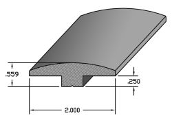 T-molding Oak Dark Chocolate