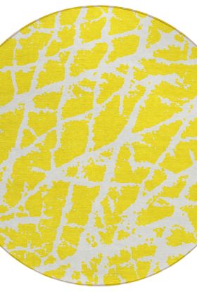 Addison Rugs Chantille Yellow 8'0" x 8'0" Round Collection