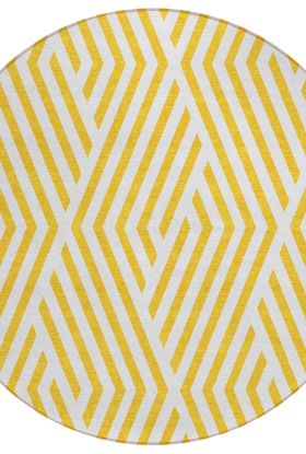 Addison Rugs Chantille Yellow 8'0" x 8'0" Round Collection
