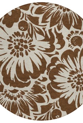 Addison Rugs Chantille Brown 8'0" x 8'0" Round Collection