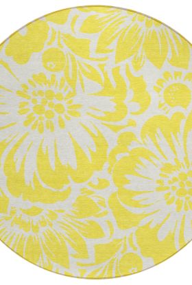 Addison Rugs Chantille Yellow 8'0" x 8'0" Round Collection