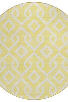 Addison Rugs Chantille Yellow 8'0" x 8'0" Round Collection