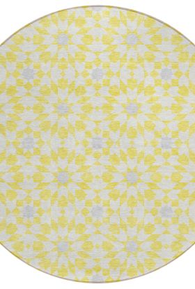 Addison Rugs Chantille Yellow 8'0" x 8'0" Round Collection