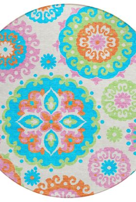 Addison Rugs Chantille White 8'0" x 8'0" Round Collection