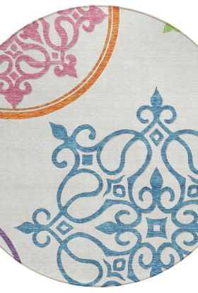 Addison Rugs Chantille White 8'0" x 8'0" Round Collection