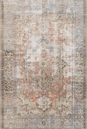 Loloi II Loren LQ-15 TERRACOTTA / SKY Collection