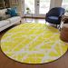Addison Rugs Chantille Yellow 8'0" x 8'0" Round Room Scene