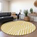 Addison Rugs Chantille Yellow 8'0" x 8'0" Round Room Scene