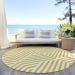Addison Rugs Chantille Yellow 8'0" x 8'0" Round Room Scene