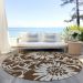 Addison Rugs Chantille Brown 8'0" x 8'0" Round Room Scene