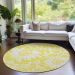 Addison Rugs Chantille Yellow 8'0" x 8'0" Round Room Scene