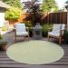 Addison Rugs Chantille Yellow 8'0" x 8'0" Round Room Scene