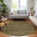 Addison Rugs Chantille Brown 8'0" x 8'0" Round Room Scene