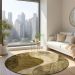 Addison Rugs Chantille Brown 8'0" x 8'0" Round Room Scene