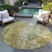 Addison Rugs Chantille Brown 8'0" x 8'0" Round Room Scene