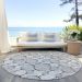 Addison Rugs Chantille White 8'0" x 8'0" Round Room Scene