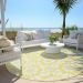 Addison Rugs Chantille Yellow 8'0" x 8'0" Round Room Scene
