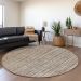 Addison Rugs Chantille Brown 8'0" x 8'0" Round Room Scene