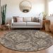 Addison Rugs Chantille Brown 8'0" x 8'0" Round Room Scene
