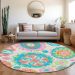 Addison Rugs Chantille White 8'0" x 8'0" Round Room Scene