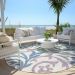 Addison Rugs Chantille White 8'0" x 8'0" Round Room Scene