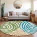 Addison Rugs Chantille White 8'0" x 8'0" Round Room Scene