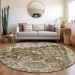 Addison Rugs Chantille Brown 8'0" x 8'0" Round Room Scene