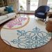 Addison Rugs Chantille White 8'0" x 8'0" Round Room Scene