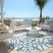Addison Rugs Chantille White 8'0" x 8'0" Round Room Scene