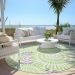 Addison Rugs Chantille White 8'0" x 8'0" Round Room Scene