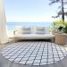 Addison Rugs Chantille White 8'0" x 8'0" Round Room Scene