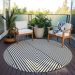 Addison Rugs Chantille White 8'0" x 8'0" Round Room Scene