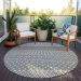 Addison Rugs Chantille White 8'0" x 8'0" Round Room Scene