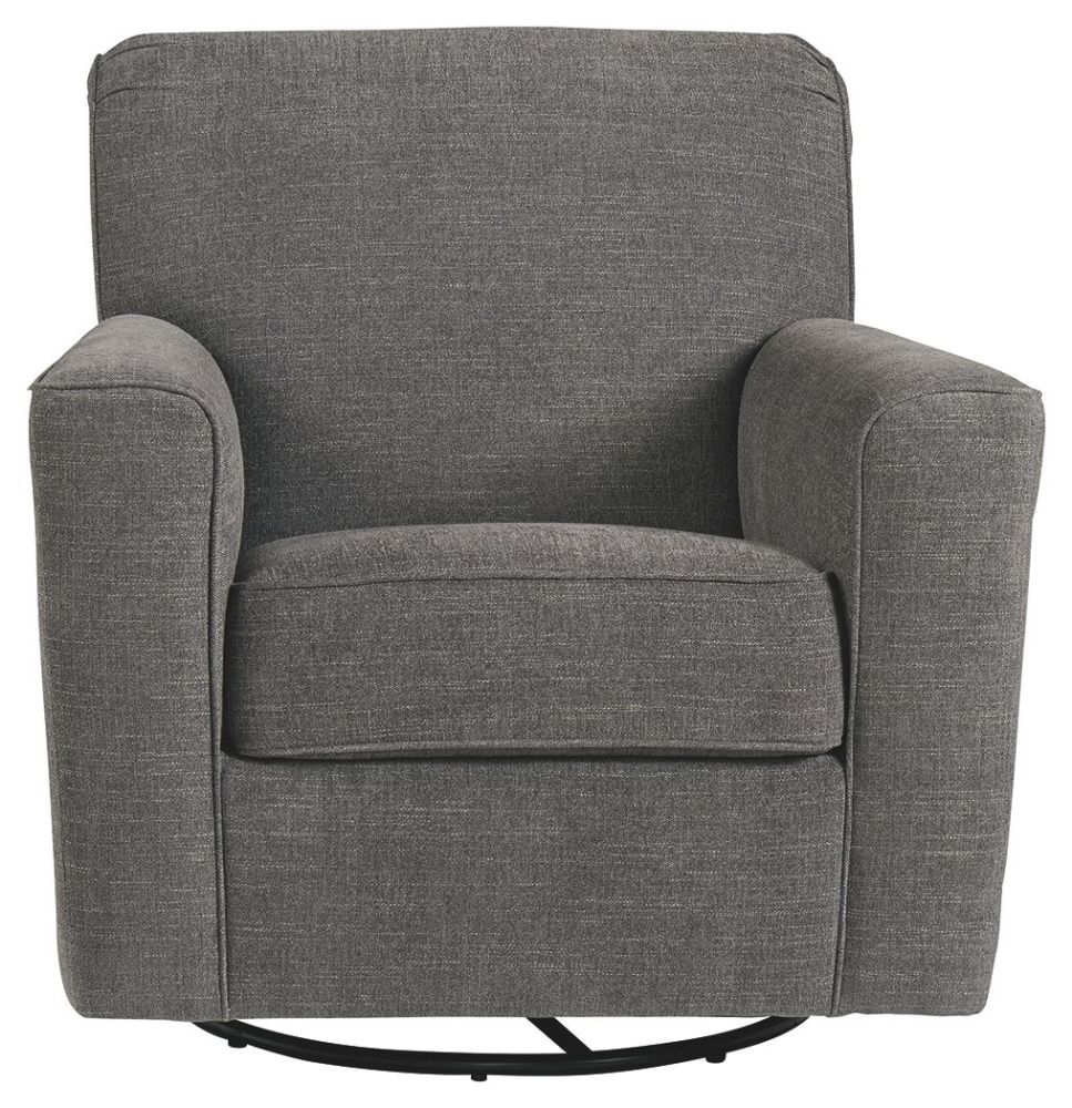 Alcona – Charcoal – Swivel Glider Accent Chair 9831042