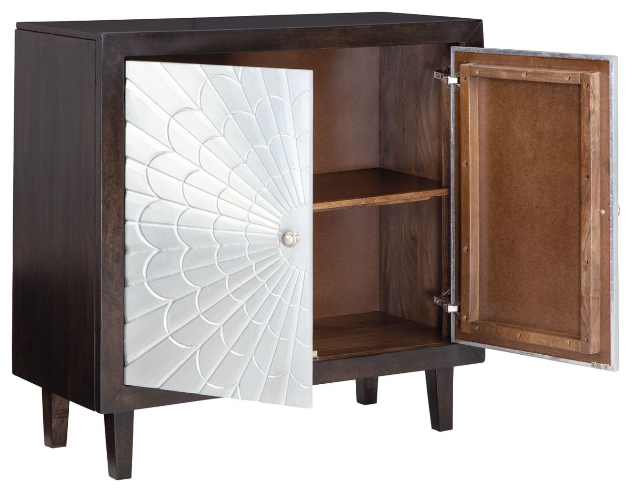 Ronlen – Brown / Silver Finish – Accent Cabinet A4000175